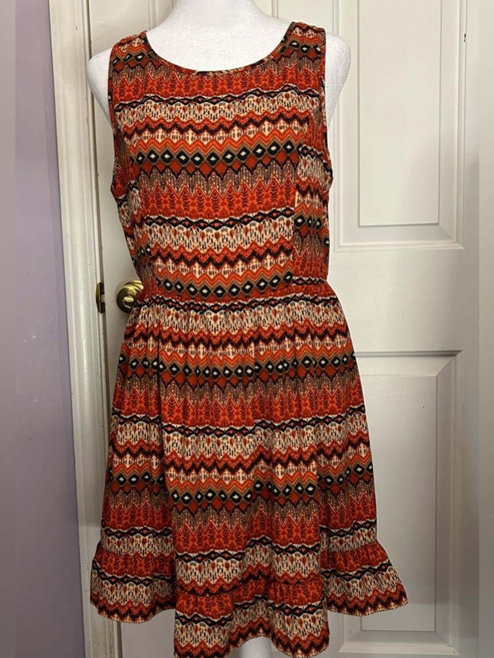 One Clothing Sleeveless Geometric Design Dress Size Medium